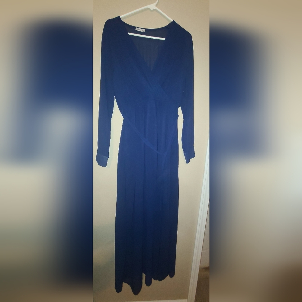Navyblue chiffon dress. NWT